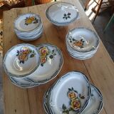 Antique tableware set from Digoin and Sarreguemines
