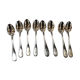 8 spoonfuls of silver metal mocha Ercuis Lauriers
