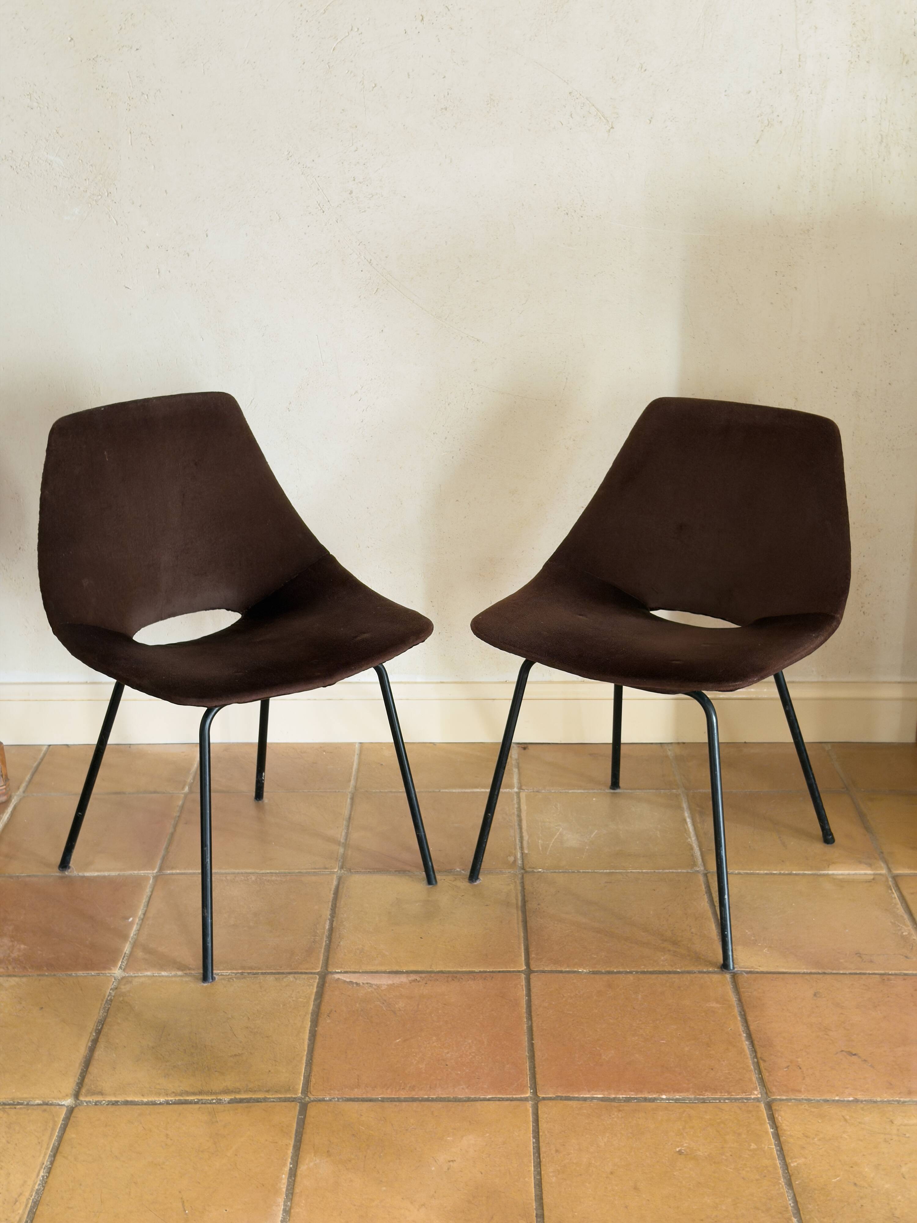 Pair of chairs by Pierre Guariche – French modernism, 1960s