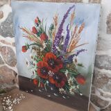 Tableau peinture bouquet de fleurs