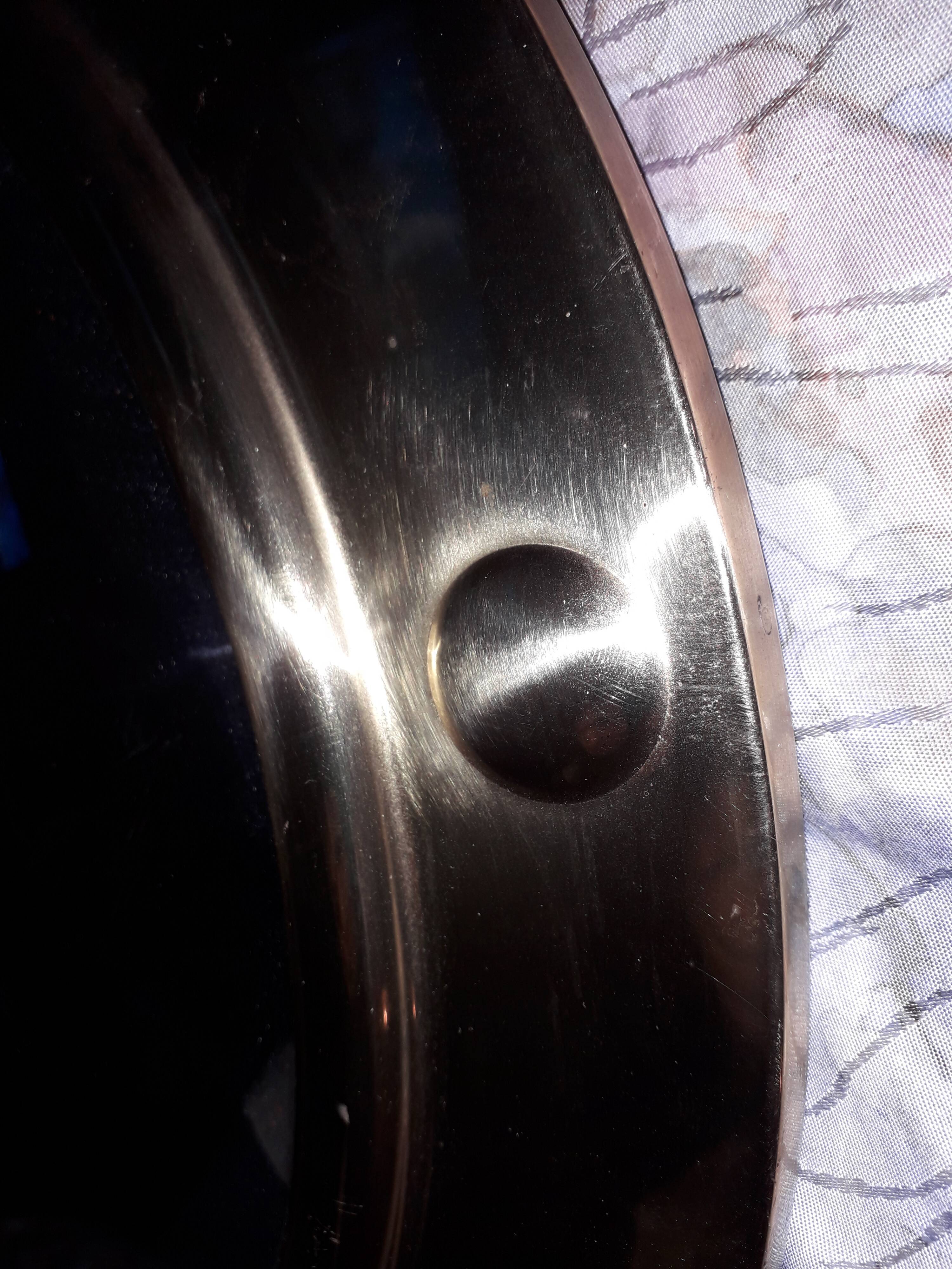 Mirror witch bulging brass 48x48cm