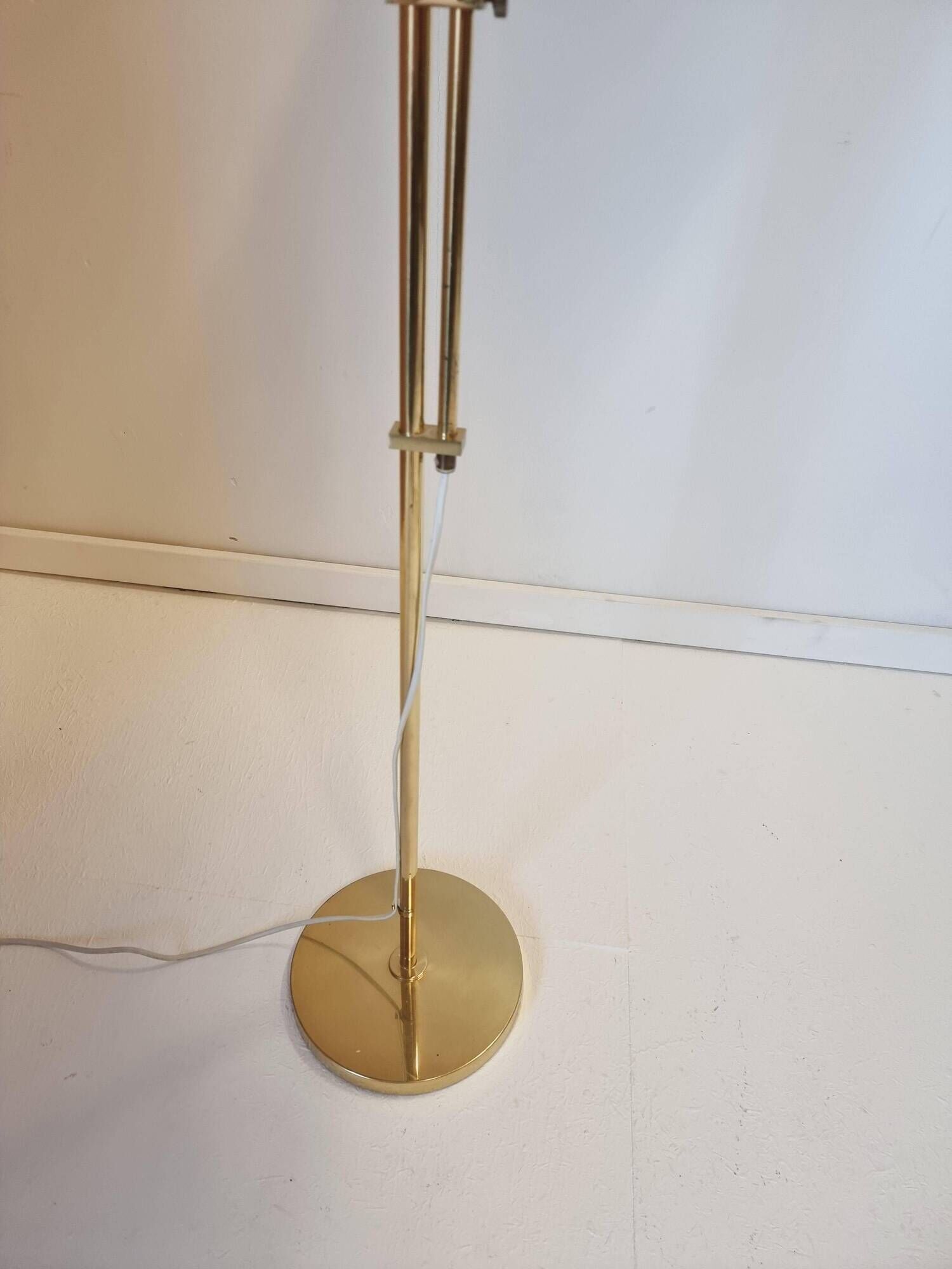Bergboms, adjustable floor lamp G-132 in brass, Scandinavian / Midcentury Modern