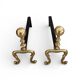 Old pair of brass andirons