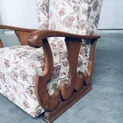Set of High Wing Back Armchairs, 1900s