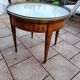 Antique Louis XVI style hot water bottle table with marble top