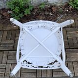 Peacock heart chair, white rattan, 1970s