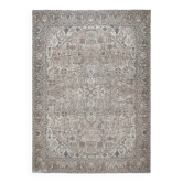 1970s Vintage Persian Handmade Wool Cotton Brown Area Rug 285x391