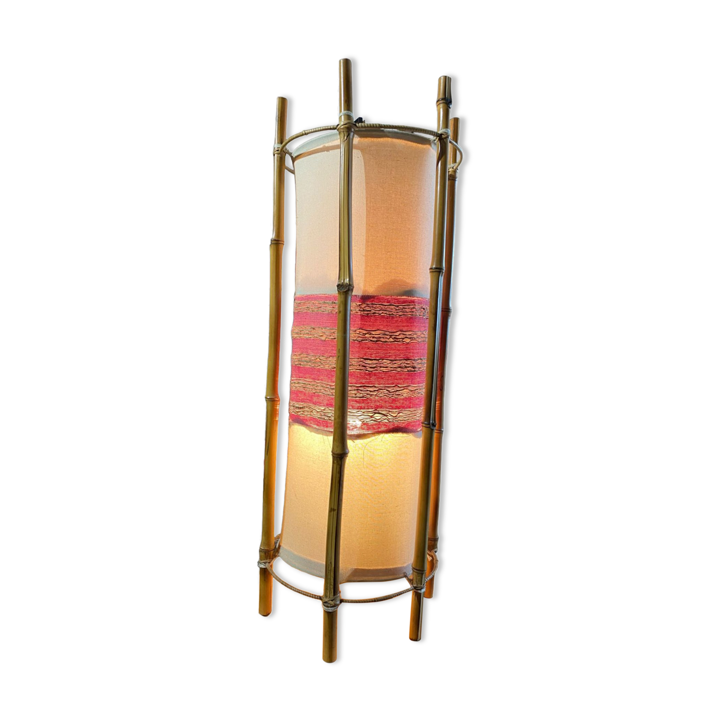 Lampe bambou vintage année 60