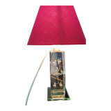 “Dancers” bedside lamp with crystal glass base