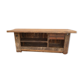 Old workbench with drawers