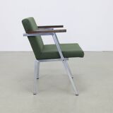 Vintage Armchair in Wool and Chrome by Martin Visser for t' Spectrum, 1960s