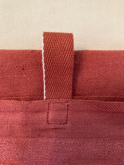 Towel in old fabric "terracotta"