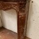 Fireplace three shells louis XV style in royal red marble XIX century