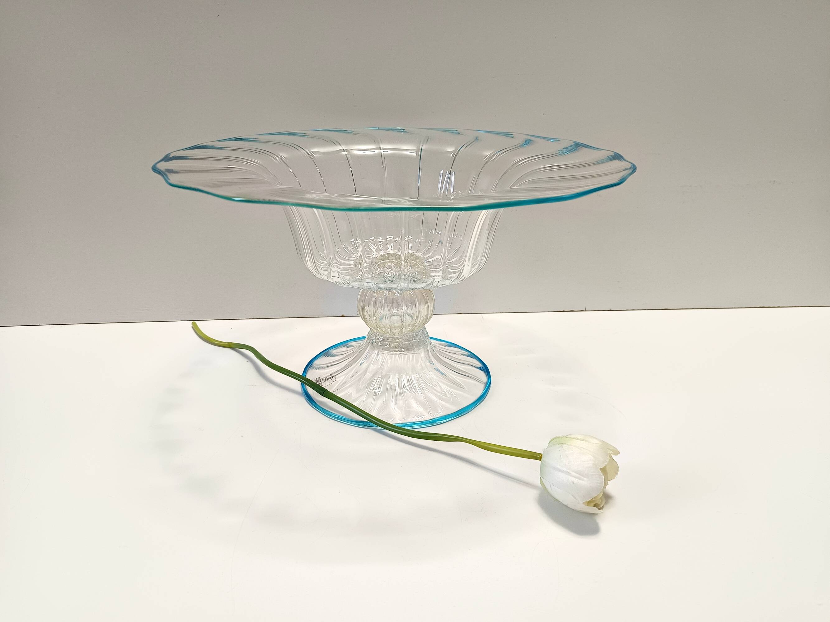 Murano Glass Centerpiece - Pedestal Bowl attr. to Alberto Doná, Italy