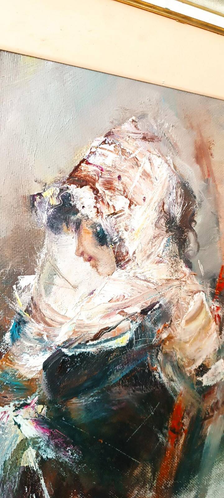 Large oil painting on canvas - Alberto Alberti (1894-1974) 1959 - female figure