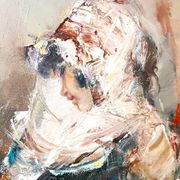 Large oil painting on canvas - Alberto Alberti (1894-1974) 1959 - female figure