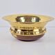 Vintage Valenti Gold Plated Centerpiece Bowl on Walnut Base, 1990s