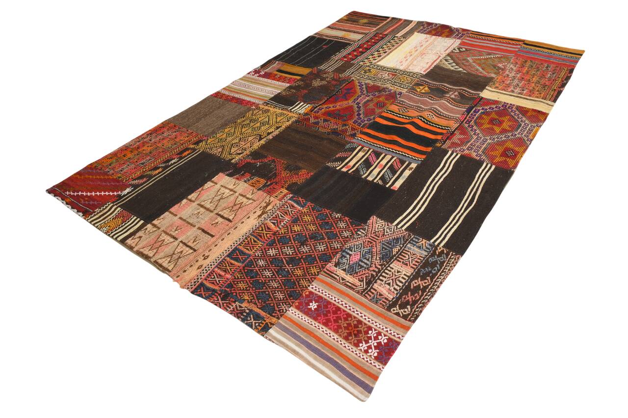7x10 Multicolor Traditional Handmade Kilim Rug, 202x304Cm