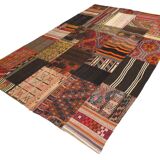 7x10 Multicolor Traditional Handmade Kilim Rug, 202x304Cm