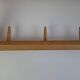 Uluv czechoslovakian mid-century wooden wall coat rack with shelf, 1970