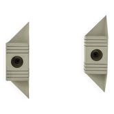 Pair of vintage wall lights, matt white lacquered metal, France 1970