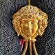 Lucien Gau Bronze Wall Lights Empire Woman Medallion
