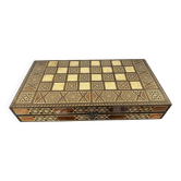 Jeu de Backgammon ancien en Bois Marqueté Syrien