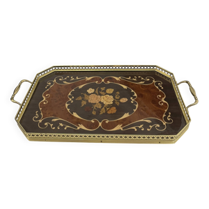plateau en marqueterie