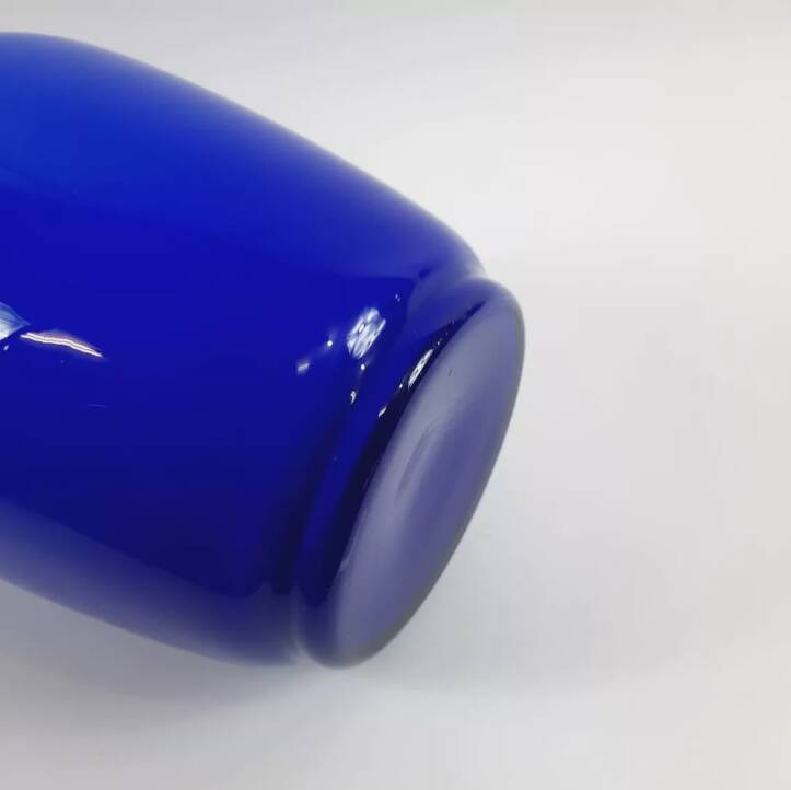 Pair of amphora vase and flat vase, vintage Murano glass.