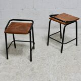 Pair of modernist stools, France, 1960s