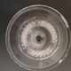 Molded glass footed pie dish