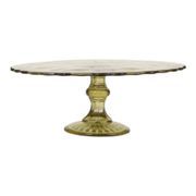 Art Deco Pressed Glass Cake/Pastry Platter 27cm