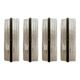 Contemporary Rectangular Diamond-Motif Murano Glass Sconces — Set of Four