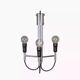 Chrome pendant light, Italian design, 1960s