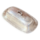 Antique Silver Plated Butter Dish Domed Lid, Vintage English Covered Butter Dish