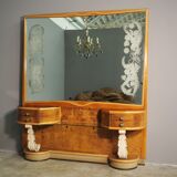 console with side tables and mirror, 1950s, set of 3