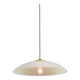 Mid-Century Italian Saucer Glass and Brass Pendant Lamp