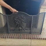 Wrought iron fireplace screen
