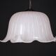 Large vintage flower-shaped chandelier in pink Murano glass, Italy 1980s.