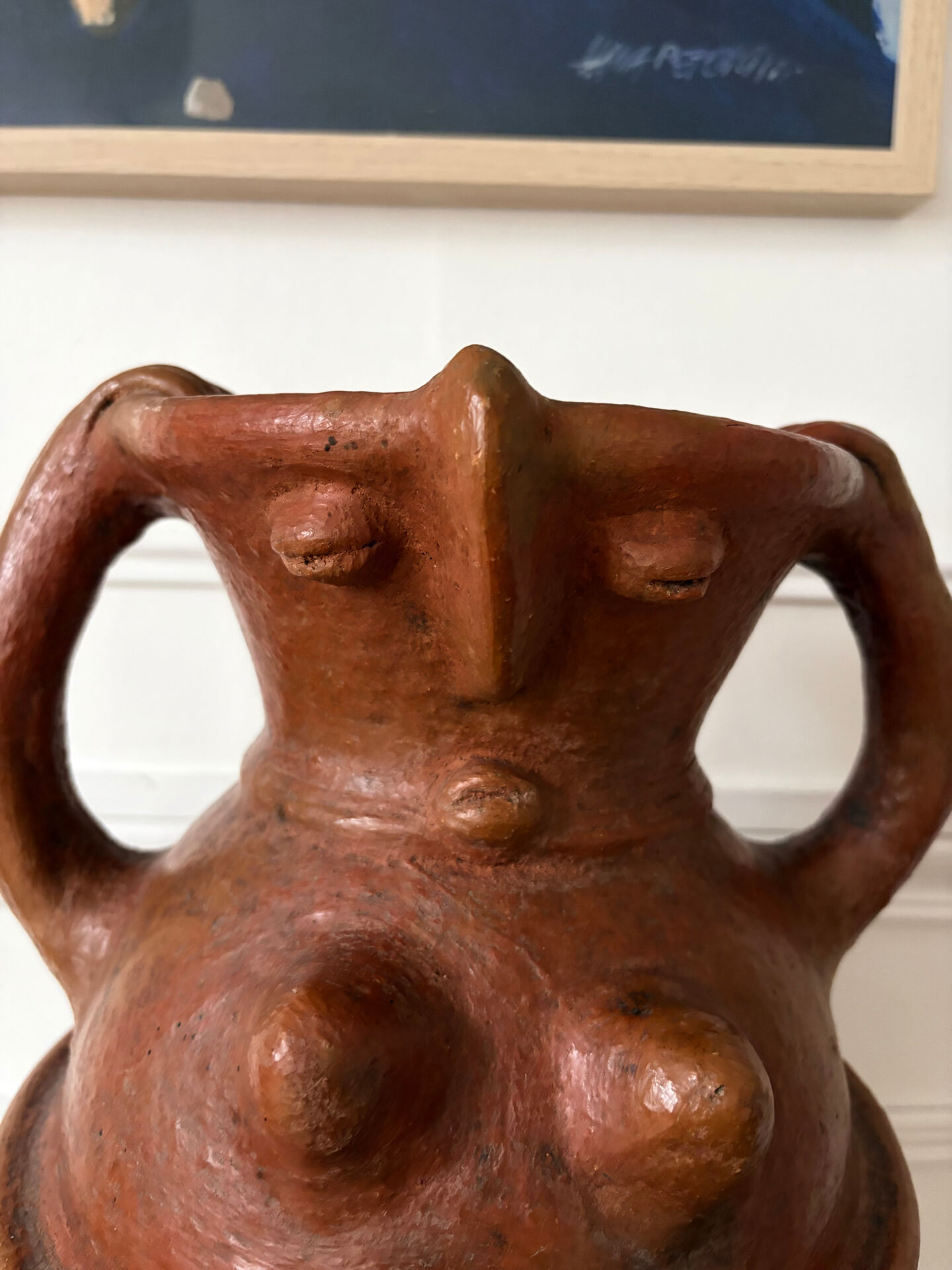 Vase anthropomorphe en terre cuite Art populaire