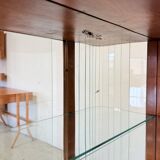 Elegant, curved display cabinet in Art Deco style