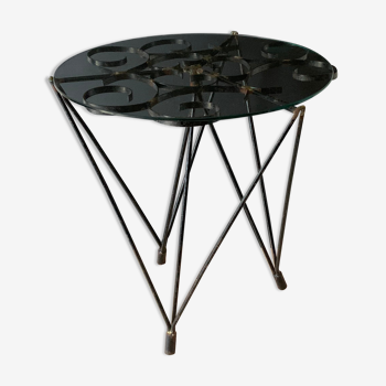 Wrought iron side table