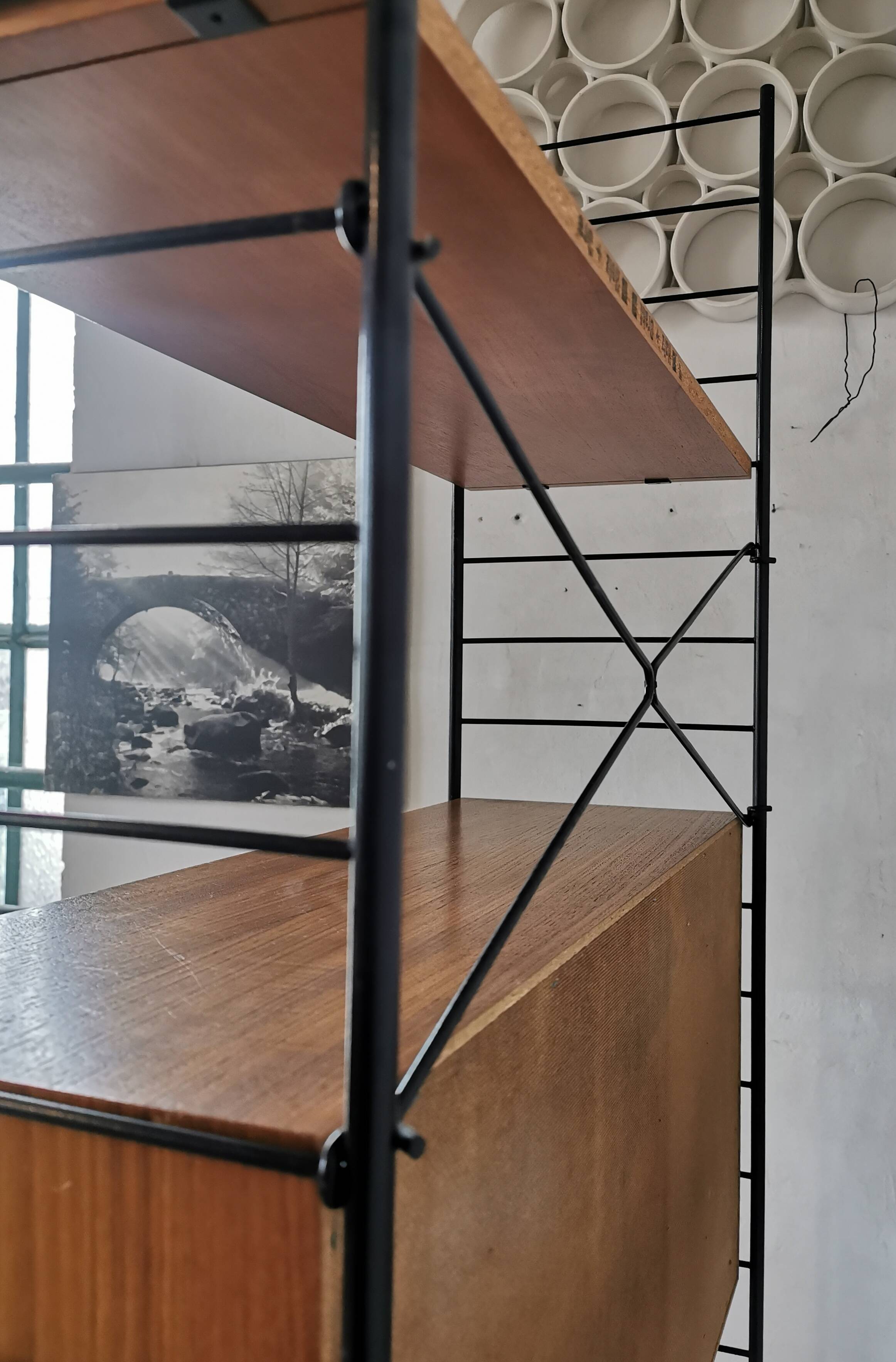 Scandinavian-style modular shelf, bookcase