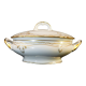 Soupière ronde en porcelaine de Limoges Giraud doré peint a la main