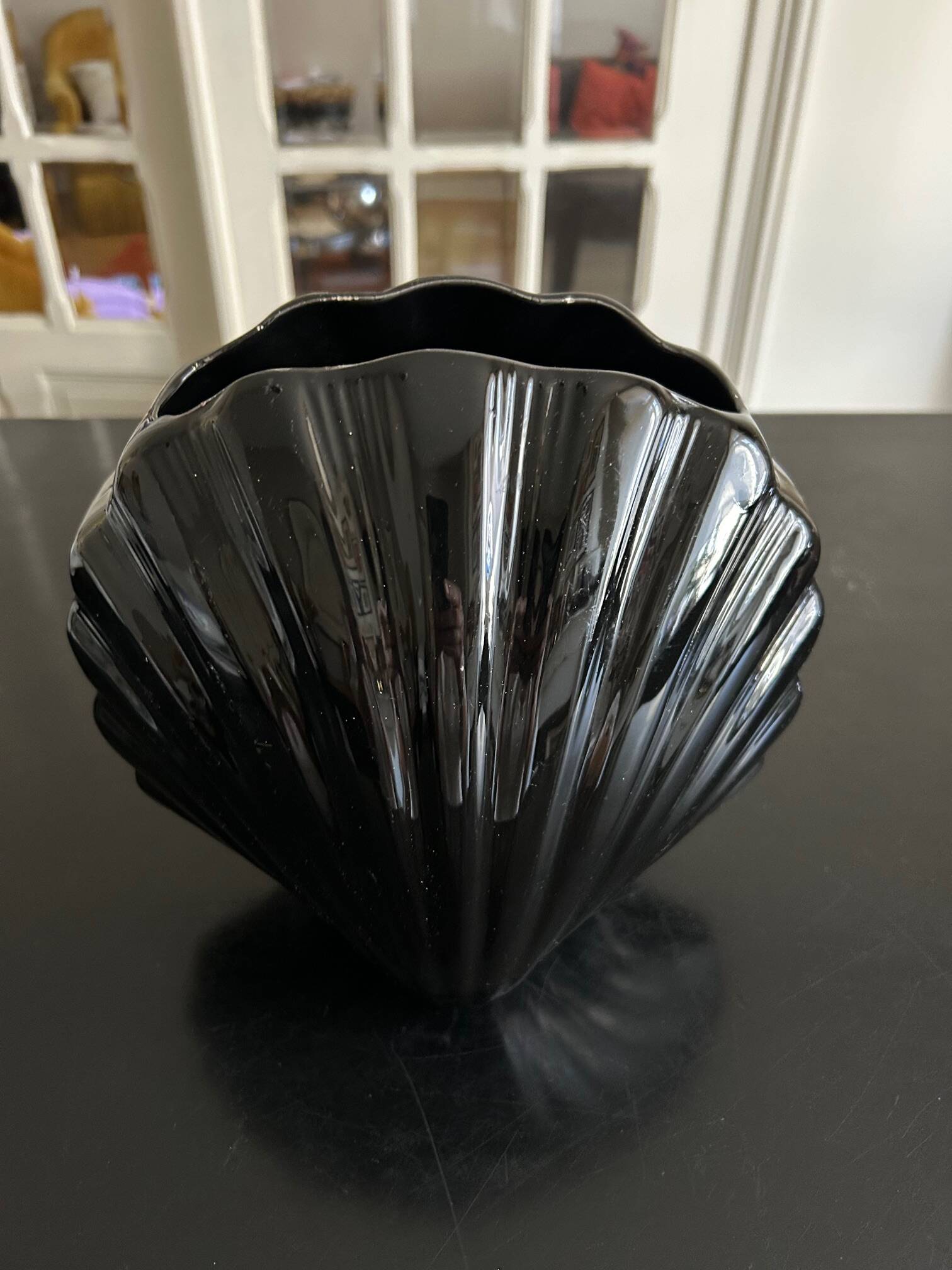 ceramic shell vase 1980