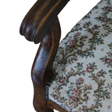 Old voltaire armchair in walnut style louis phillipe