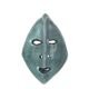 Masque Accolay en céramique bleue turquoise, années 60