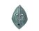 Masque Accolay en céramique bleue turquoise, années 60