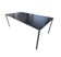 Table bureau USM Haller – plateau plaqué chêne noir