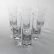 Set of 6 Transparent Murano Glass Cocktail Glasses with Bubble – Vintage Italian Crystal, 1970s